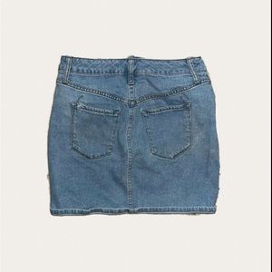 Light blue denim skirt